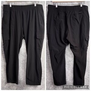 Eddie Bauer Women's Lightweight Stretch Hiking Black Cargo Pants Size XL